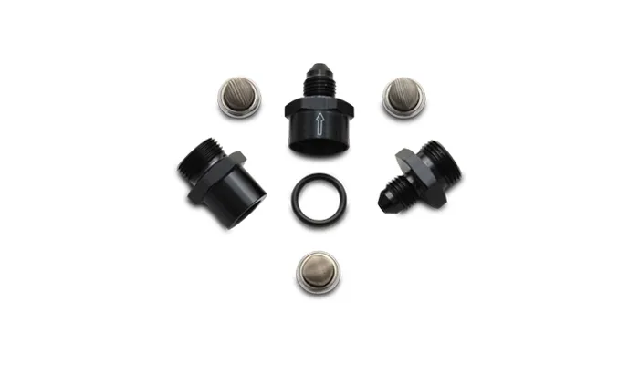 Vibrant Performance - 16734 - Inline Fuel/Oil Filter Set; Size: -4AN; Includes 3 filters (30/80/150 micron) product image
