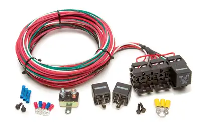 Painless Wiring 3-Pack Relay Bank; Incl. [3] 40A SPST Relays/Relay Bases w/Wire Harness/50A Circuit Breaker/Crimp-On Terminals/Mounting Hardware;