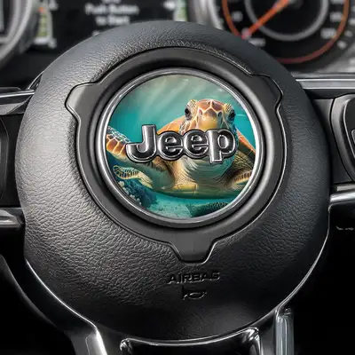 Under The Sun Inserts Turtle Smile Steering Wheel Decal