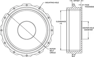 Wilwood Brakes Parking Brake Hat - Standard - 171-12138