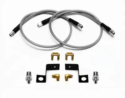 Wilwood Brakes Wilwood Flexline Kit 30 inch -3 M10-1.0 IF 1.5 IF 18 NPT 90 Degree