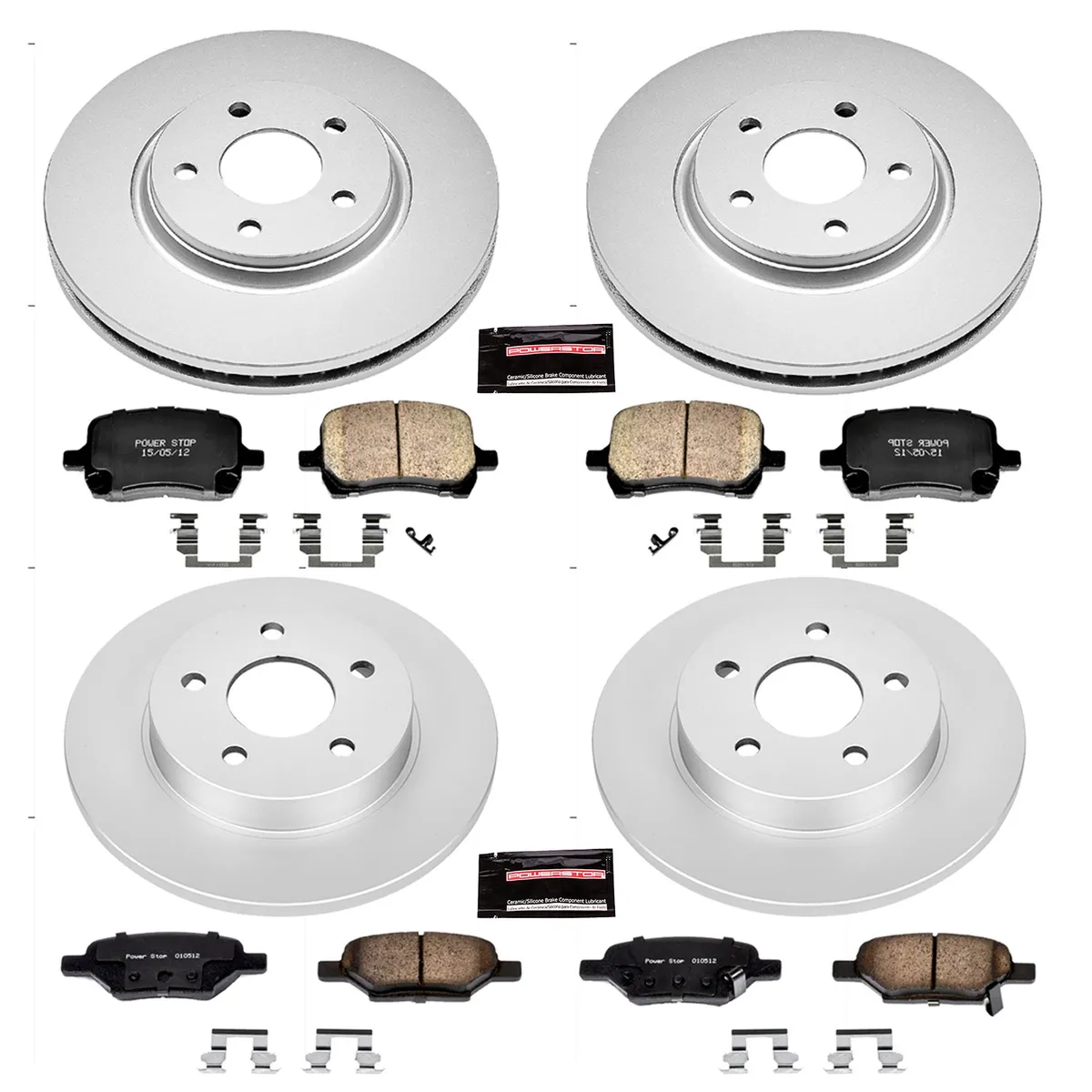 Z17 Geomet Coated Rotor Kit: Genuine Geomet Fully Coated Rotors; Ceramic Pads W/Hardware product image