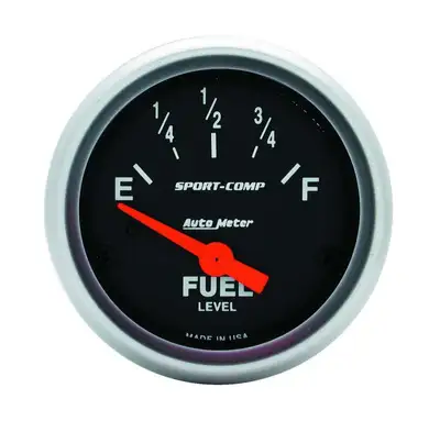 AutoMeter Gauge, Fuel Level, 2 1/16", 240OE to 33OF, Elec, Sport-Comp