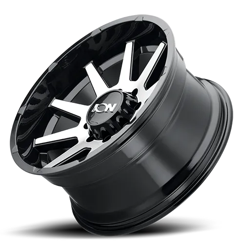 Ion Alloy Cast Aluminum Wheels 143 GBM 20x10 Machined Face Gloss Black 8 On 165.1 Bolt Pattern -19 Offset ION Wheels