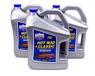 Lucas Oil Products Lucas Oil 10W40 Hot Rod & Classic Car High Zinc Motor Oil - 3 Pack