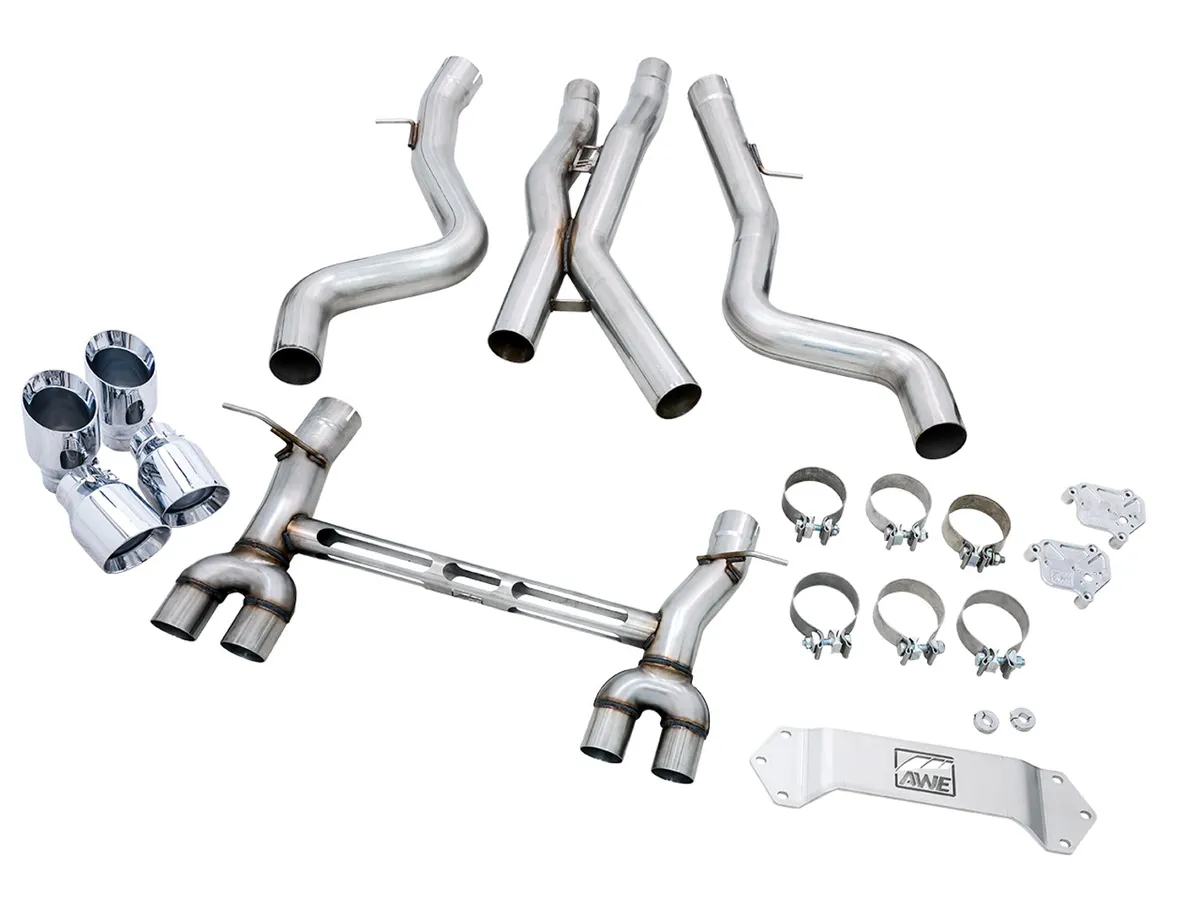 AWE SwitchPath™ Catback Exhaust for BMW F8X M3/M4 - Diamond Black product image