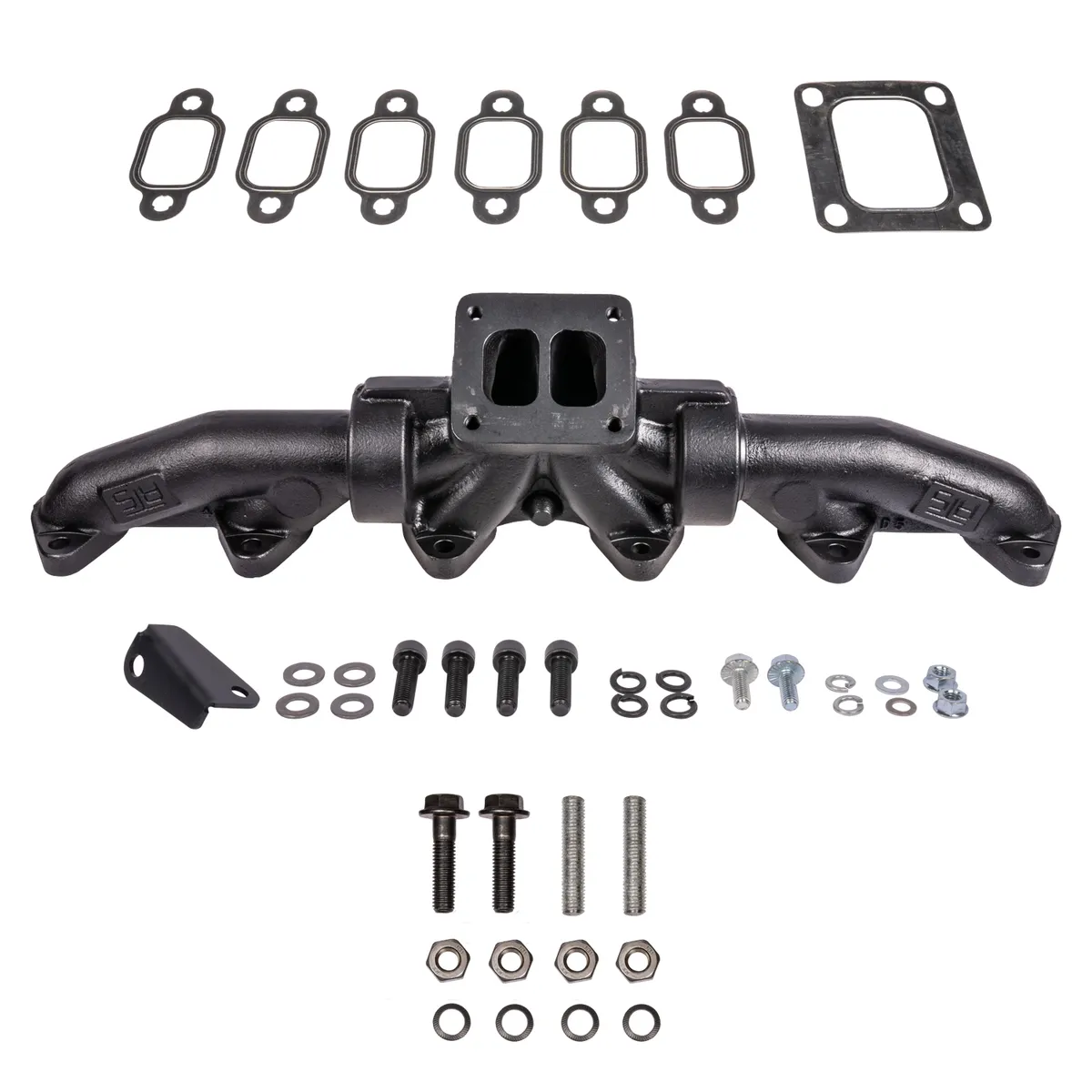 ATS Pulse Flow Exhaust Manifold Kit Fits 1994-2002 5.9L 12V 24V Cummins 3-Pc T4 With Optional Gaskets Premium Hardware product image