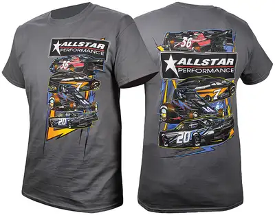 Allstar Performance T-Shirt Dark Gray Circle Track X-Large