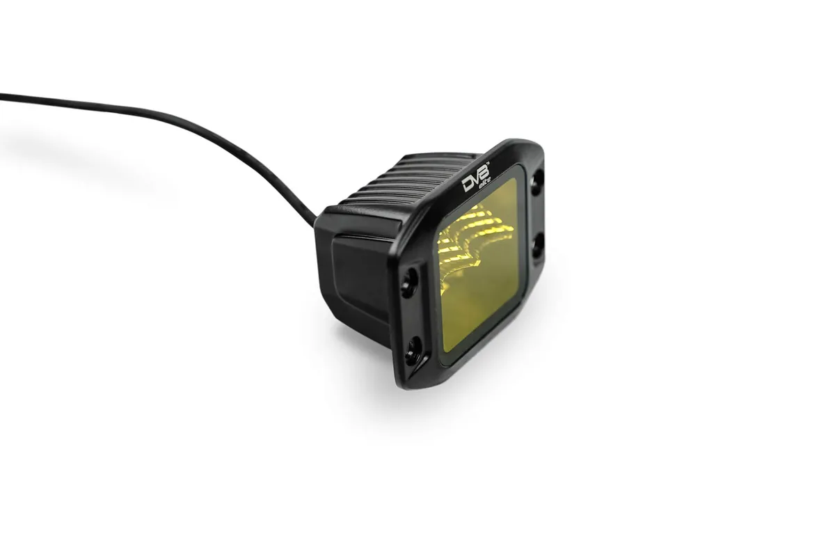 DV8 Offroad 3in Elite Series LED Amber Flush Mount Pod Light - Single Pod, No Wiring Harness product image
