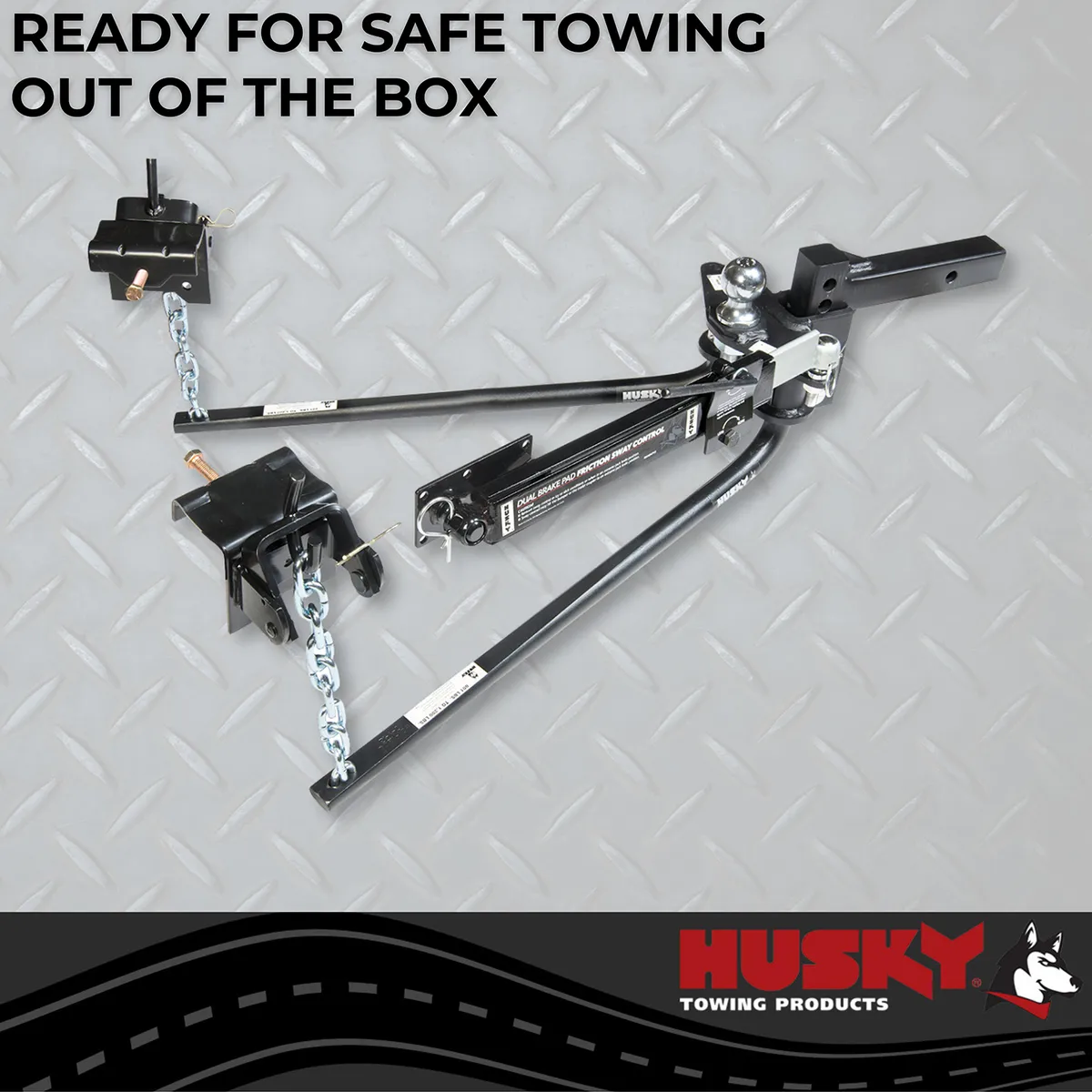 Husky Towing 30849 Rnd Bar 1200 LB Tong With 10 Shank With 2-5/16 Ball With Sway Control Package product image