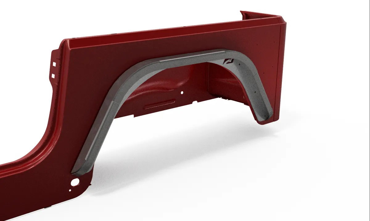 Motobilt Crusher Rear Fender 2in Flares, Bare - TJ/LJ product image