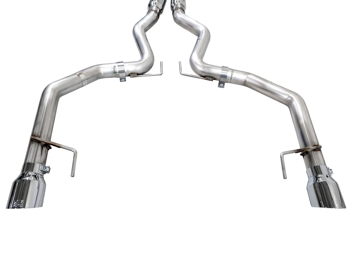 AWE Touring Edition Exhaust for S650 Ford Mustang GT Fastback - Dual Diamond Black Tips product image