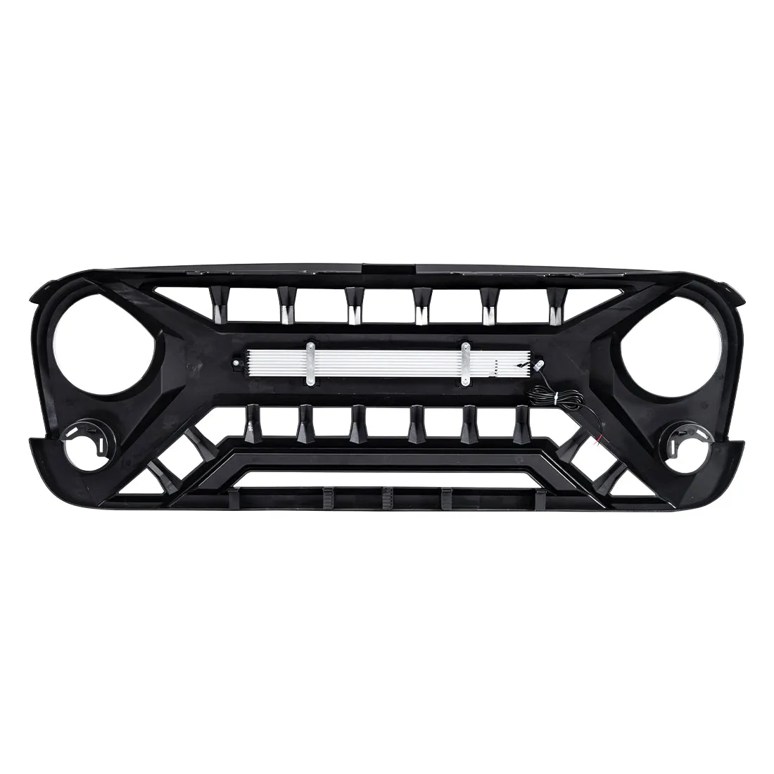 American Modified Amjpaa00135 Armor Grille With Off-Road Lights - Glossy Black product image