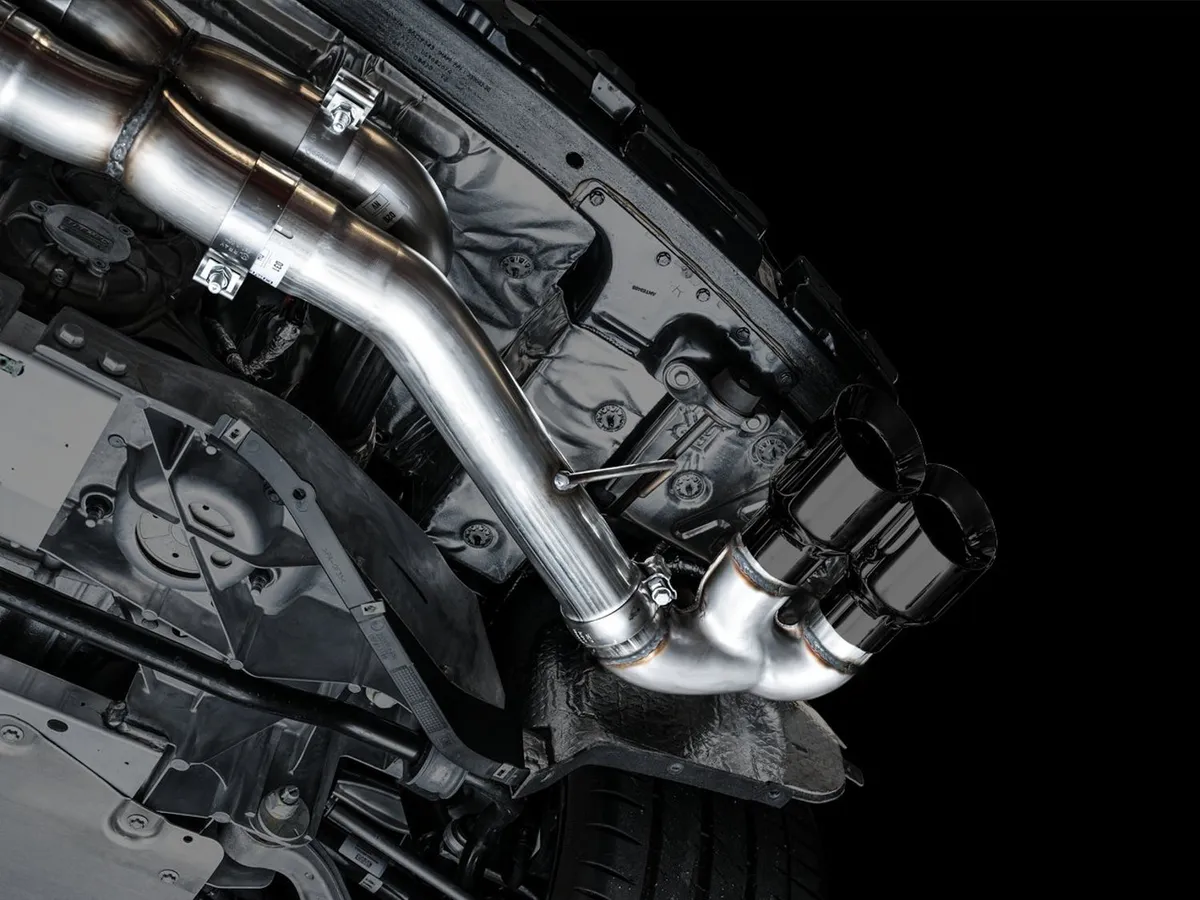 AWE Track Edition Exhaust for C8 Corvette - Quad Chrome Silver Tips product image