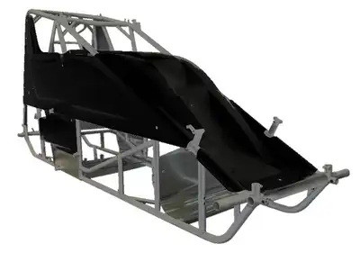 Triple X Race Components Sprint Car Kit B X-Wedge Black Inside Rail Body