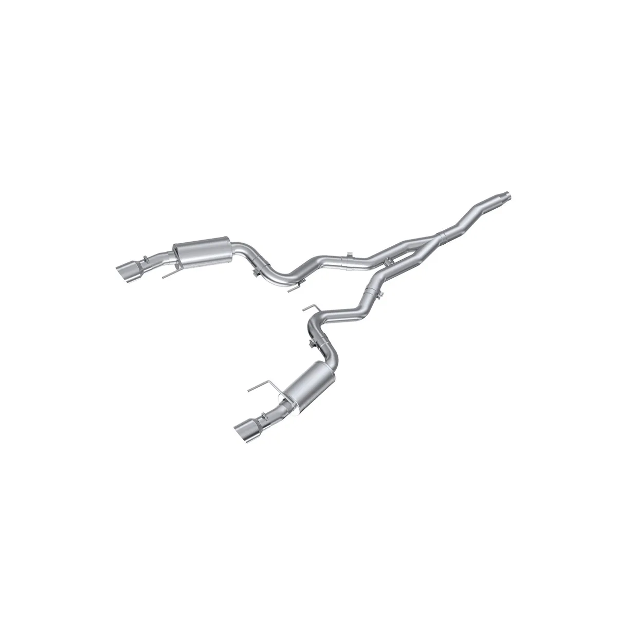 3 Inch Cat Back Exhaust System For 15-2018 Ford Mustang 2.3 EcoBoost and 19-Up Ford Mustang 2.3L EcoBoost Dual Split Rear Street Version 4.5 Inch Tips T409 Stainless Steel MBRP product image