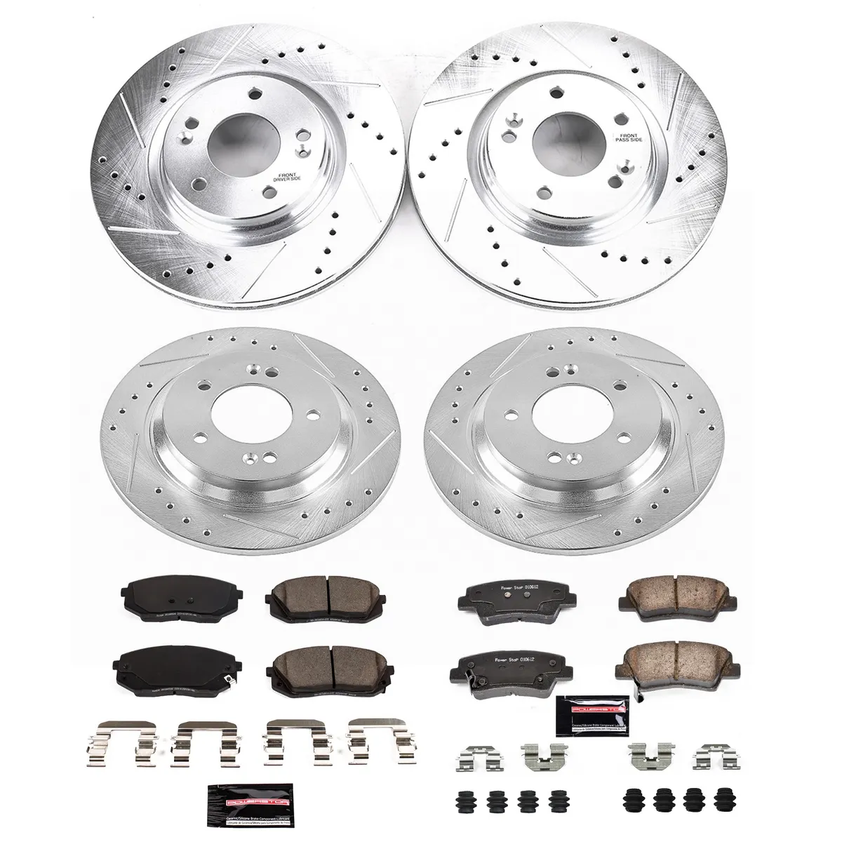 Z23 Evolution Sport Upgrade Kit: Drilled/Slotted Rotors; Carbon-Fiber Ceramic Pads W/Hardware product image