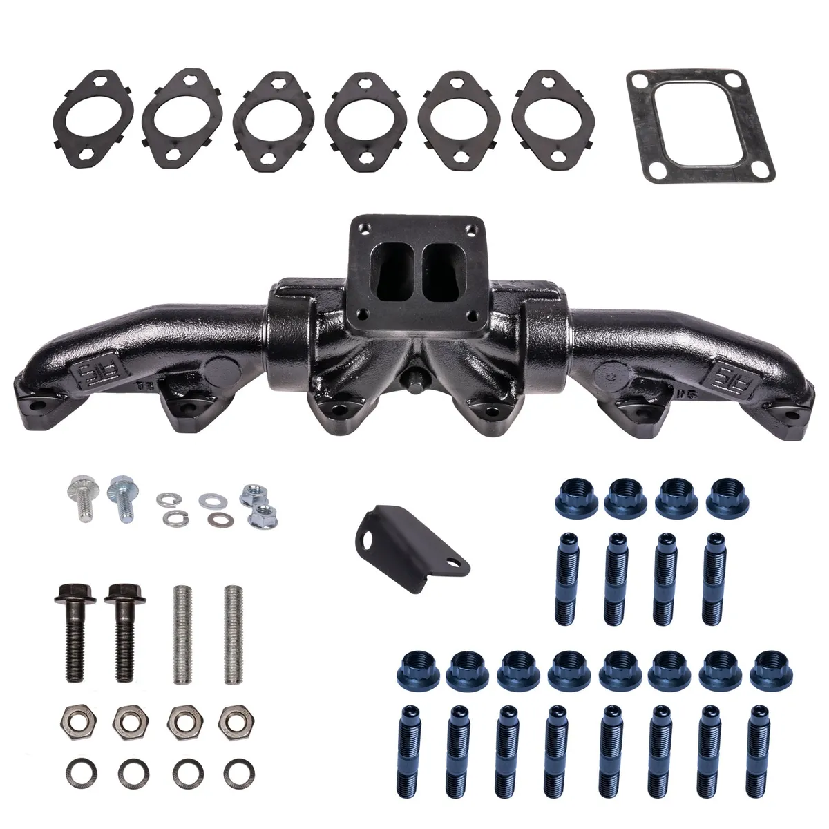 ATS Pulse Flow Exhaust Manifold Kit Fits 1994-2002 5.9L 12V 24V Cummins 3-Pc T4 With Optional Gaskets Premium Hardware product image