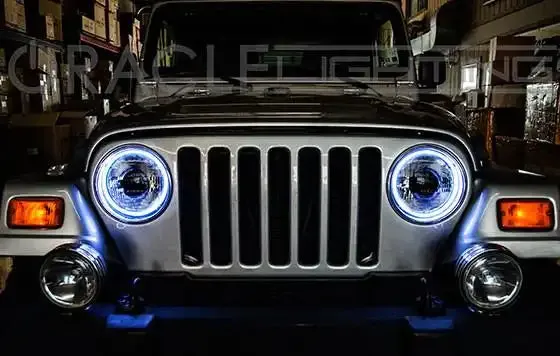 1997-2006 Jeep Wrangler TJ ORACLE LED Headlight Halo Kit- Waterproof Surface Mount product image
