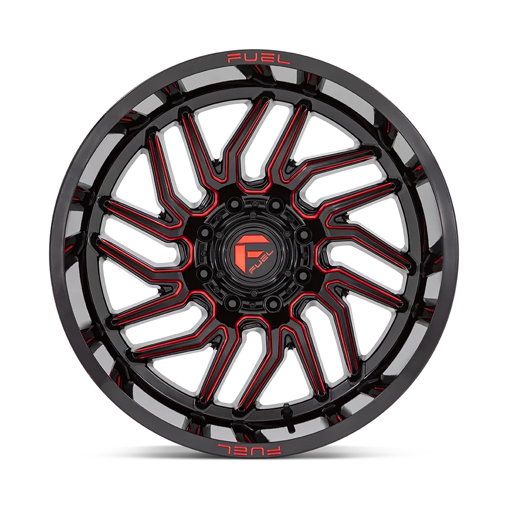 Fuel Wheels | Hurricane | Gloss Black Milled Red Tint product image