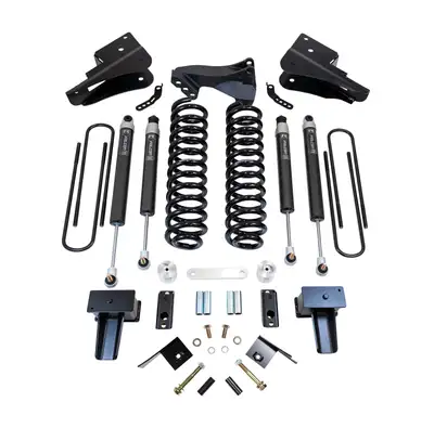 ReadyLift 4ft. Coil Spring Lift Kit with Falcon 1.1 Monotube Front/Rear Shocks; Radius Drops; and Front Track Bar Bracket