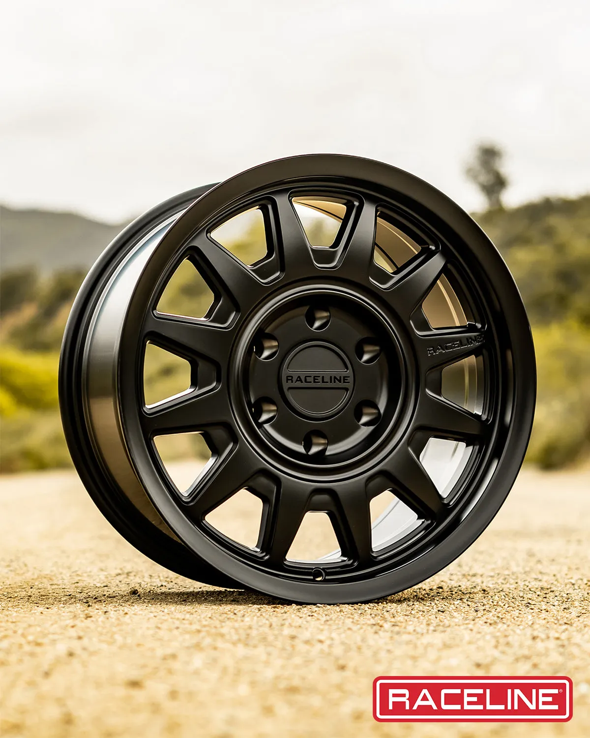 Aluminum Wheels 17x9 Aero HD 952B Satin Black -12 Offset 5 on 127 Bolt Pattern 78.1 Bore Raceline product image