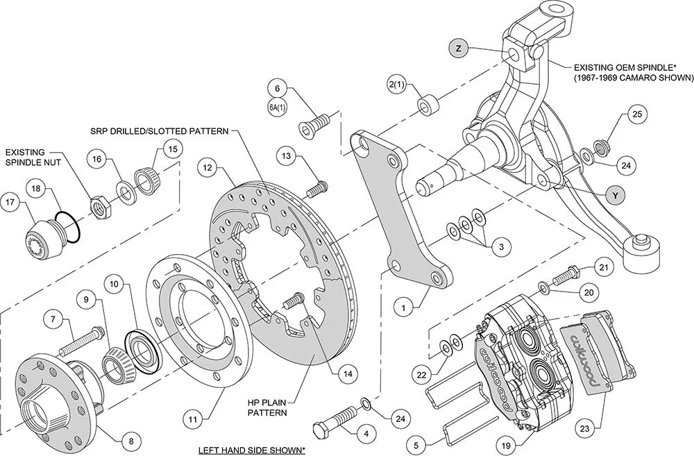 1960 - 1982 Buick, Chevrolet, Ford, GMC, Mercury, Oldsmobile, Pontiac Dynapro Dust-Boot Big Brake Front Brake Kit (Hub) - 140-13203 product image