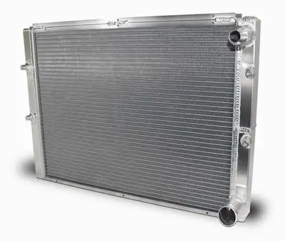 AFCO Racing Single Row Lightweight Asphalt Radiator Double Pass 16AN Male Inlet