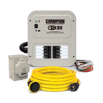 Champion Power Equipment 30amp Manual Transfer Prewired With 8 Circuits