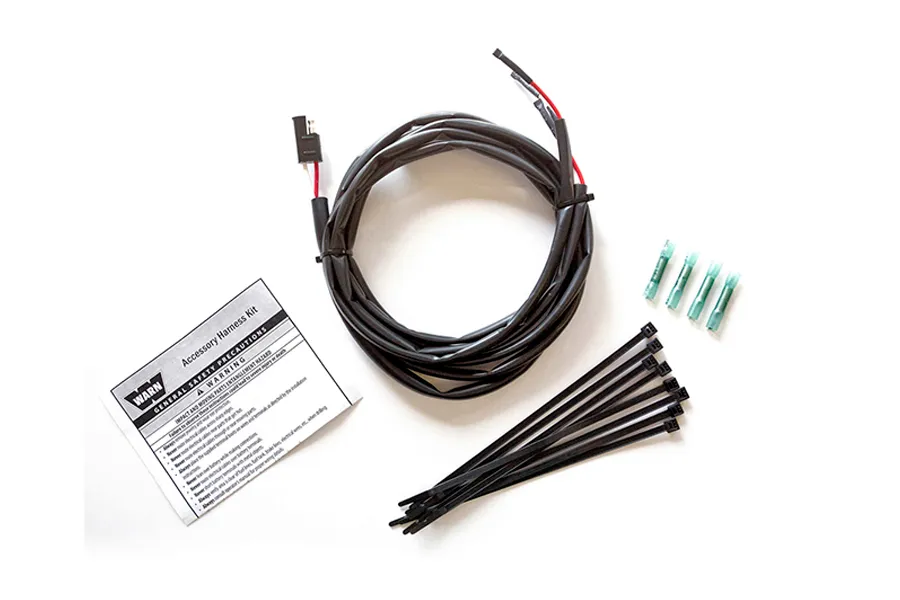 Warn Warn - This Short Light Wiring Harness Lets You Use The Warn Zeon Platinum's 12-Volt Auxiliary Ports For a Set of Lights, Which Can Then be Operated With The