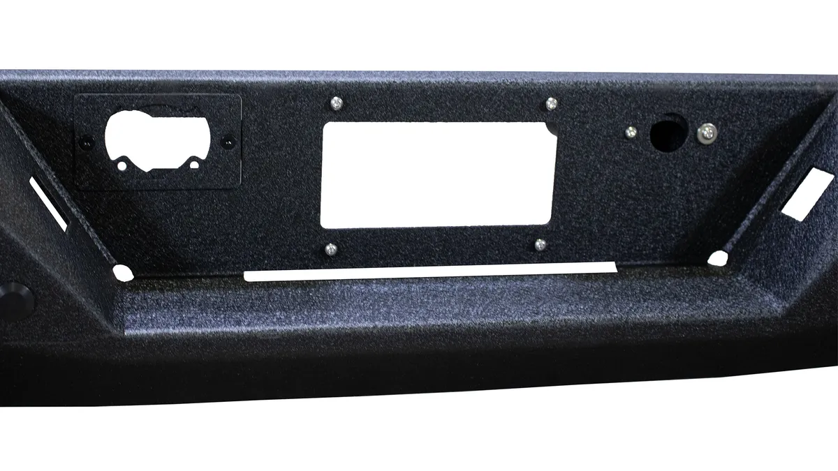 0713 Silverado/Sierra 1500 Rear Bumper Black Powder Coat Coldrolled Steel product image
