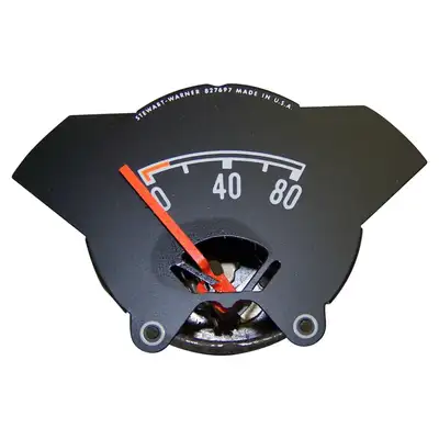 Crown Automotive Jeep Replacement Crown Automotive Jeep Replacement J8126929 Oil Pressure Gauge for 1981-1984 Jeep SJ, J-10, J-20, Black w/ Orange Needle