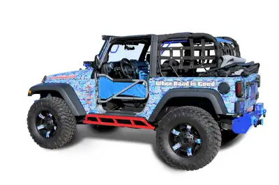 Steinjager Armor 2007-2018 Rock Sliders 2 Door Red Baron