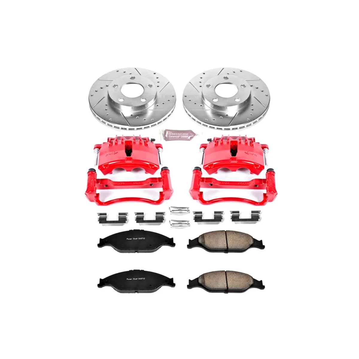Z23 Evolution Sport Upgrade Kit: Drilled/Slotted Rotors; Carbon-Fiber Ceramic Pads; Powder Coated Calipers product image