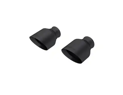 MBRP Exhaust Armor BLK Exhaust Tip; 3 in. ID; 5 in. Out; 8 in. Length; Angle Cut; Dual Wall; Black Coated Tips;