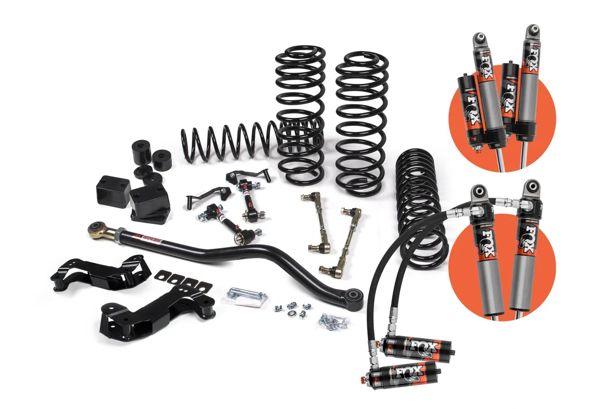 2018-2024 Jeep Wrangler JL J-Kontrol 2.5 Inch Lift Kit 4 Door w/Fox 2.0 Performance Series Shocks Standard Rate Coils JSPEC product image