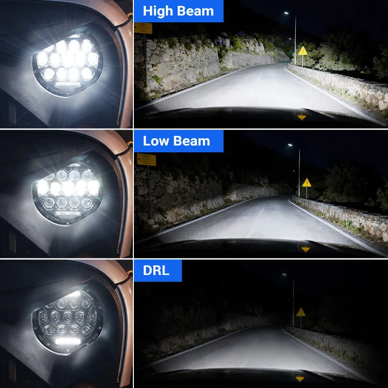 "Honey Comb 7"" 75W Cree LED Headlight DRL Hi/Lo Beam For 1997+ Jeep Wrangler JK/TJ/CJ/LJ/JL & Gladiator JT" product image