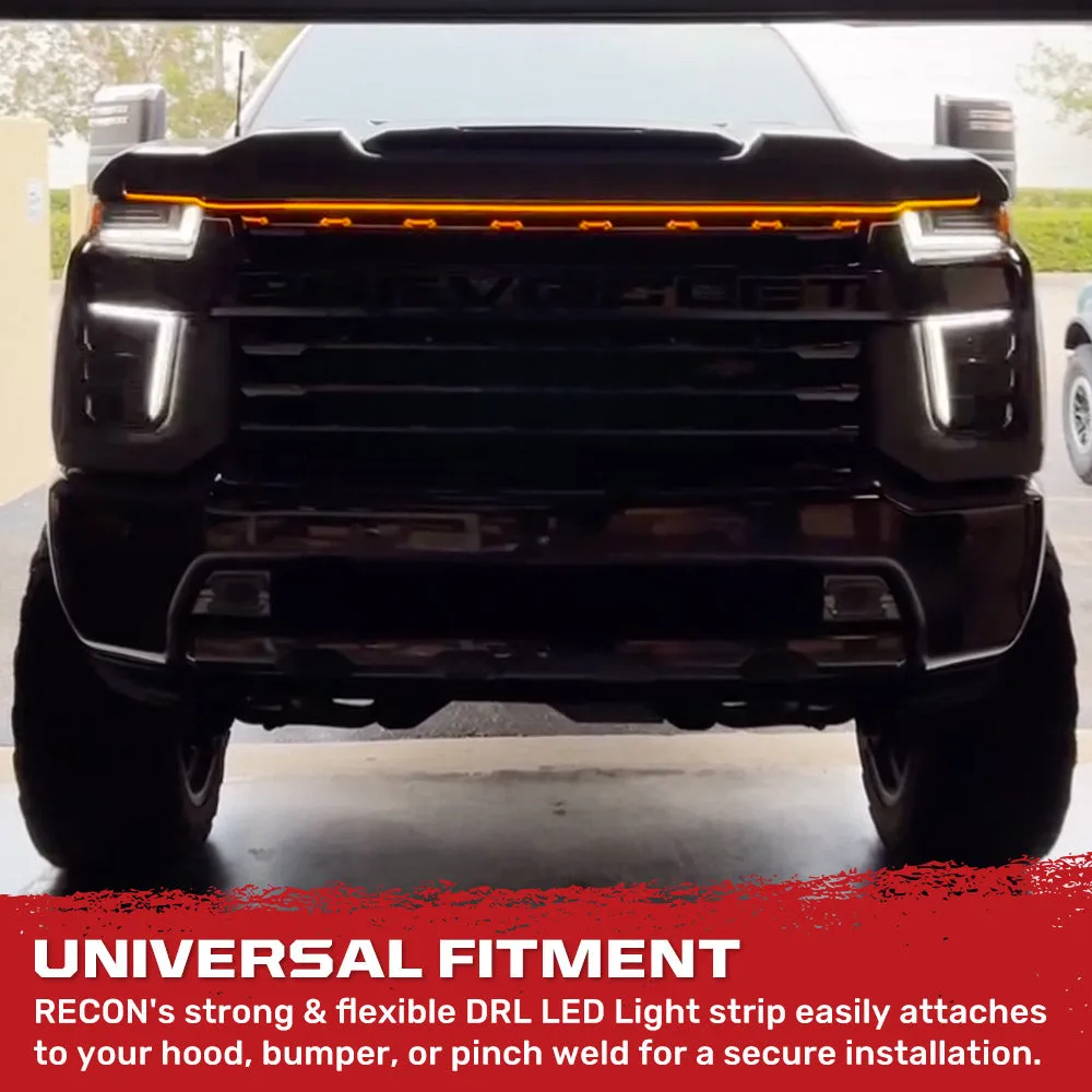Recon High Powered White LED Under Hood DRL Light Strip With Start-Up Sequence in 59 Length product image