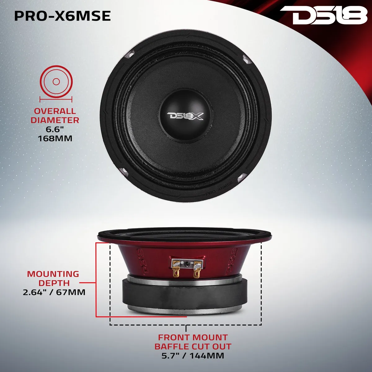 6 .5” | 250 Watts RMS | 8Î© | Mid-Range | Sealed Back product image