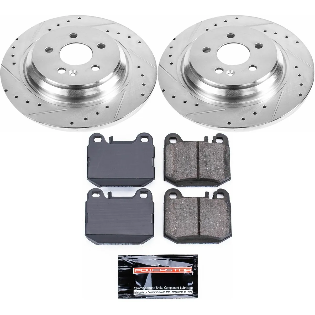 Z23 Evolution Sport Upgrade Kit: Drilled/Slotted Rotors; Carbon-Fiber Ceramic Pads W/Hardware; Pad Sensors product image
