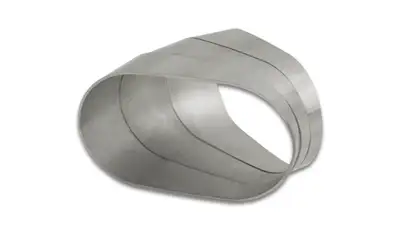 Vibrant Performance Stainless Steel Pie Cuts; 3 in. Nominal Tube Size; 75mm Centerline Radius; Horizontal Plane; 15 Deg. Bend Angle; 3 Pack; 304 Stainless Steel; Oval;