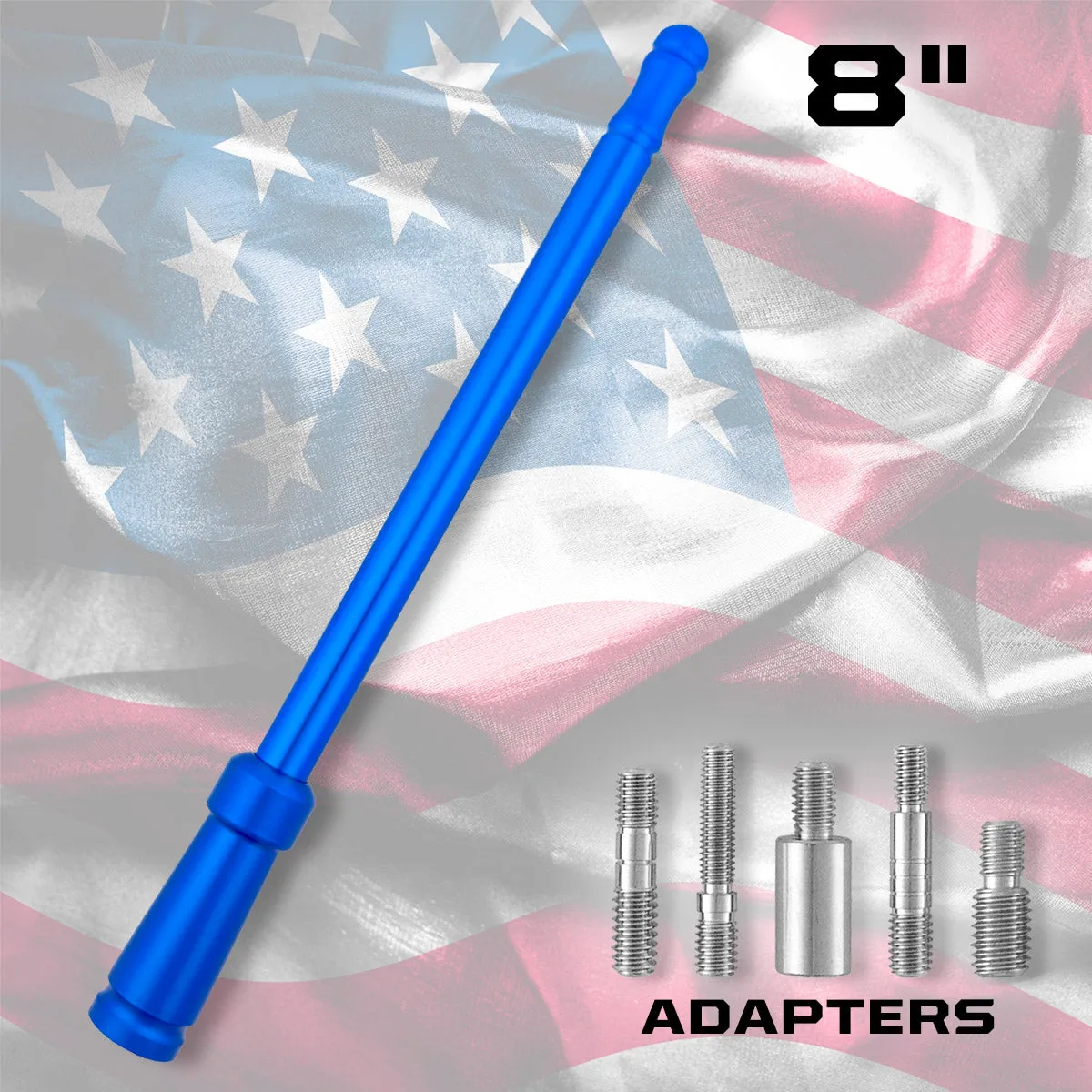 Aluminum 8" Antenna Mast (Fits OEM Factory Threaded Antenna) Multiple Colors product image