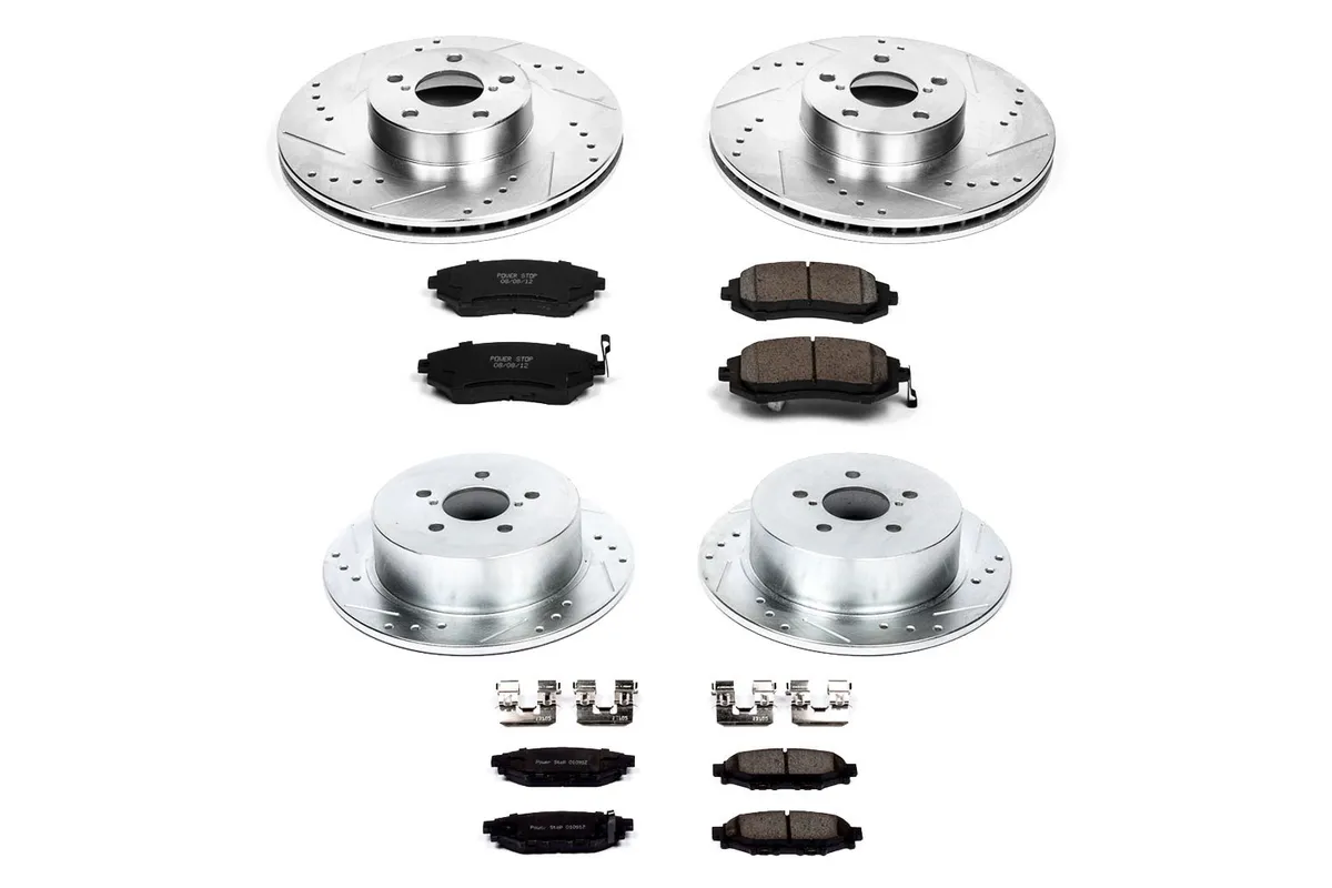Z23 Evolution Sport Upgrade Kit: Drilled/Slotted Rotors; Carbon-Fiber Ceramic Pads W/Hardware product image