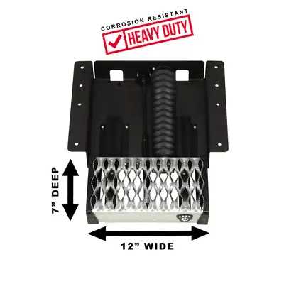 Carr CARR - 501030 - WTS; 12 in. Retractable Step (Undermount,Ext Flat Surf); XP3 Blk /Glvznd