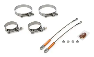 DRAG RACE SOLUTIONS 10in Premium Tether Set 2.375 Pri/4.000 Clamp