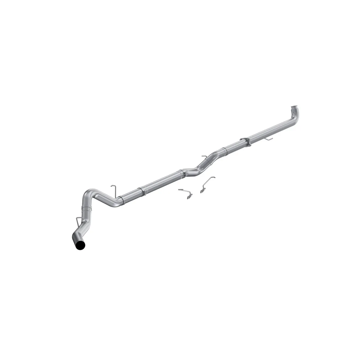 2001-2004 Chevrolet/GMC Silverado/Sierra 2500/3500 6.6L EC/CC 4 Inch Downpipe-Back No Muffler Single Side Exit Aluminized Steel MBRP product image