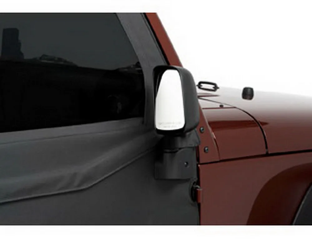 Jeep Mirror Replacement Set For Jeep 1987-1995 Wrangler YJ Slotted Arm Design Black ABS Composite Bestop product image
