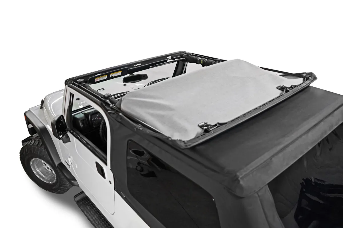 Fast Back Fabric Repl. Top No Doorskins Tinted Glass 04-06 LJ Unl. Jeep Wrangler Black Diamondl MasterTop product image
