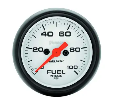 AutoMeter Gauge, Fuel Pressure, 2 1/16", 100psi, Digital Stepper Motor, Phantom