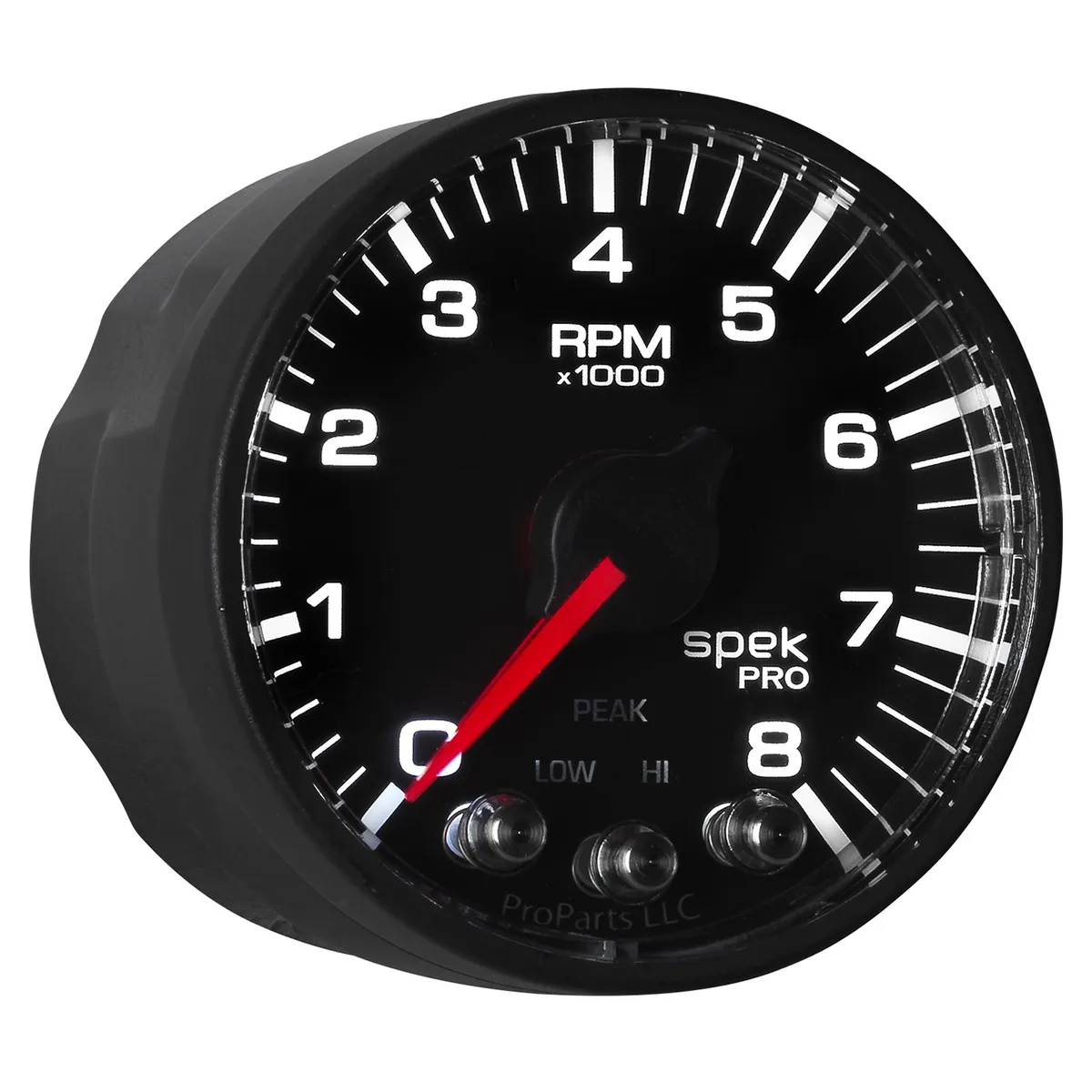 Gauge, Tach, 2 1/16", 8k RPM, w/ Shift Light & Peak Mem, Blk, Spek-Pro product image